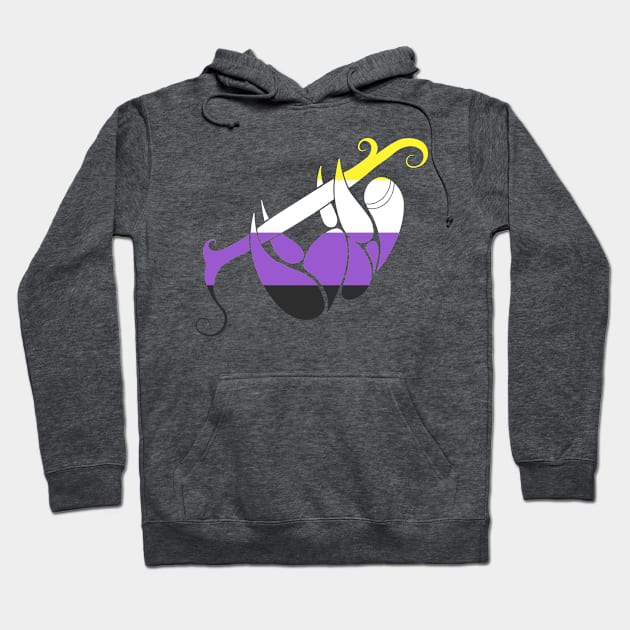 Non-Binary Flag Sloth Hoodie by Jaq of All